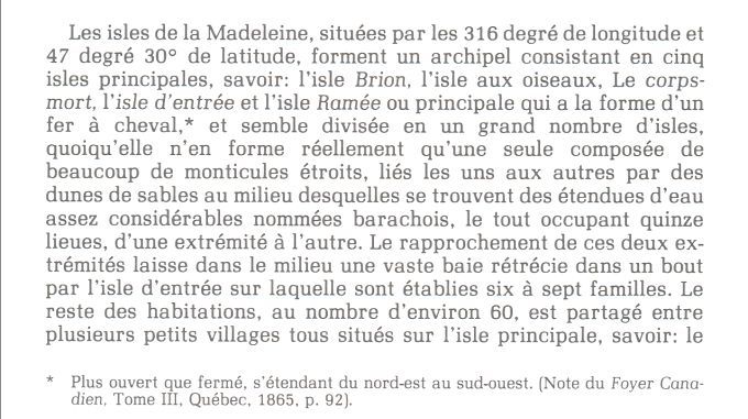 The Magdalen Islands Acadians, 1811
