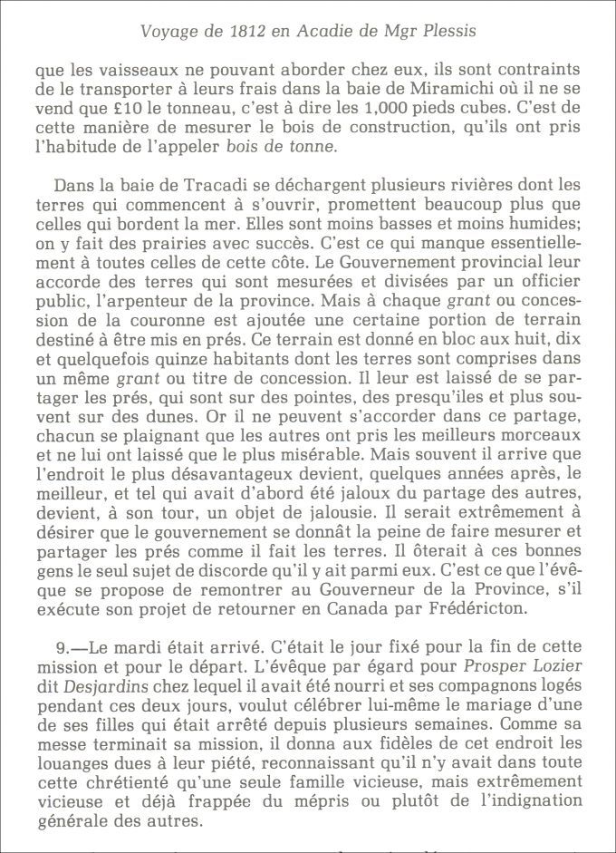 The Acadians in Tracadie (Tracadie-Sheila), N.B., 1812