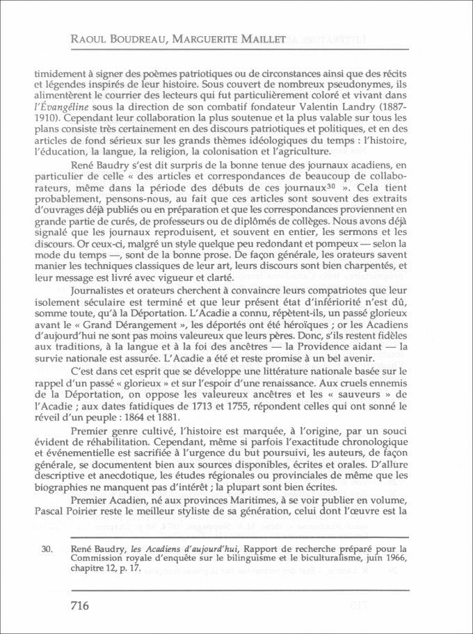 Excerpt from "L'Acadie des Maritimes"