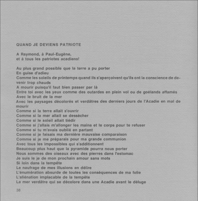 Excerpt from "Mourir à Scoudouc"