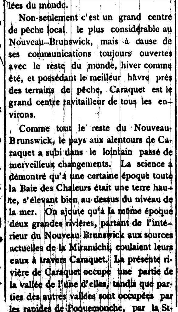 The history of Caraquet