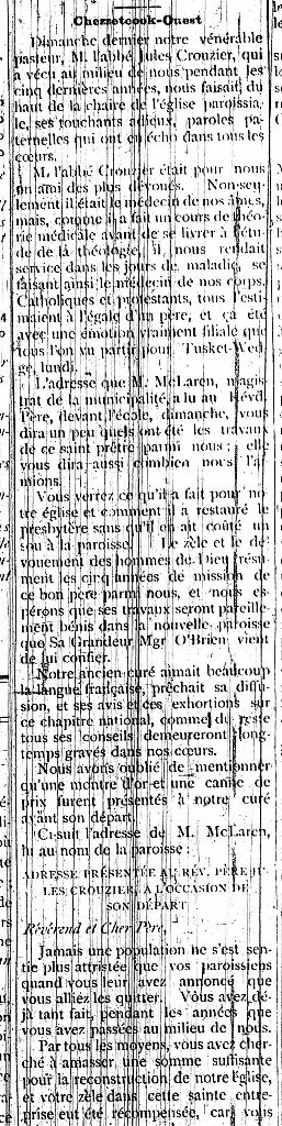 News from Chezzetcook, N.S.