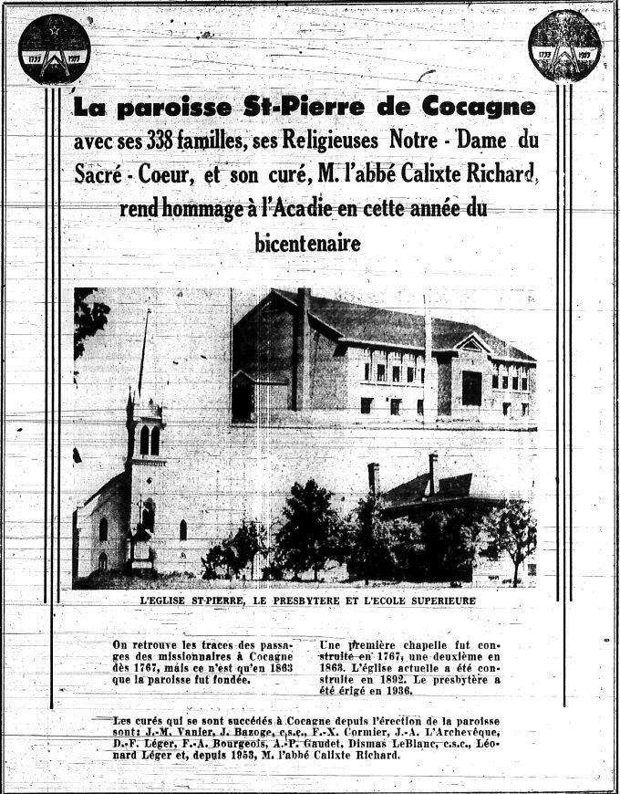 The St-Pierre parish in Cocagne