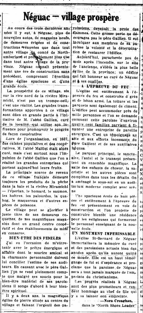 Néguac - thriving village