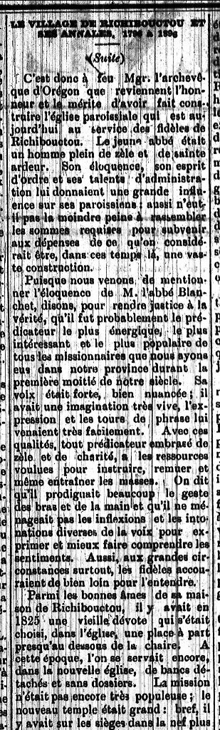 The history of the village of Richibouctou, 1796 to 1896