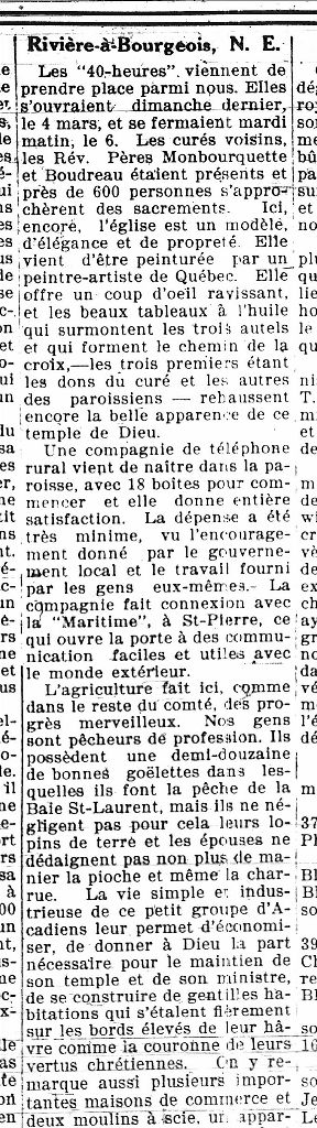 Rivière-à-Bourgeois, N. É.