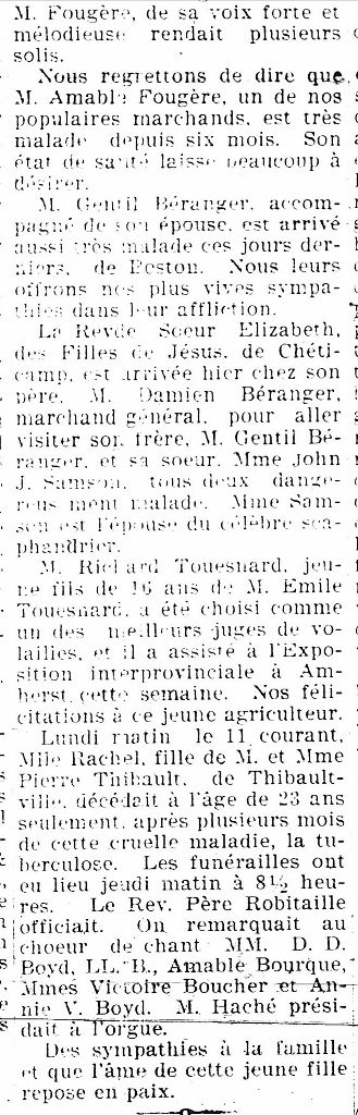 The Forty Hours at Rivière Bourgeois, of Cape Breton