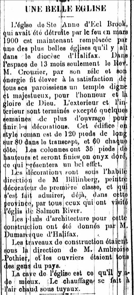 Sainte-Anne-du-Ruisseau's Church, N.S.