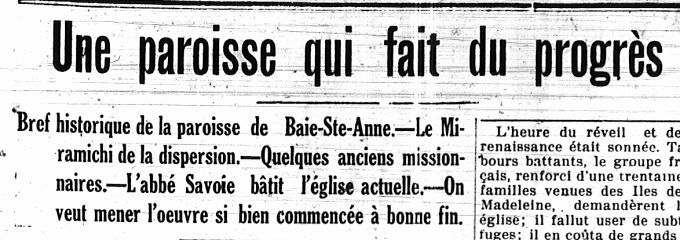 A parish that is progressing