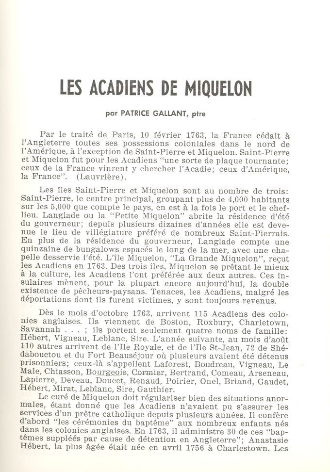Les Acadiens de Miquelon