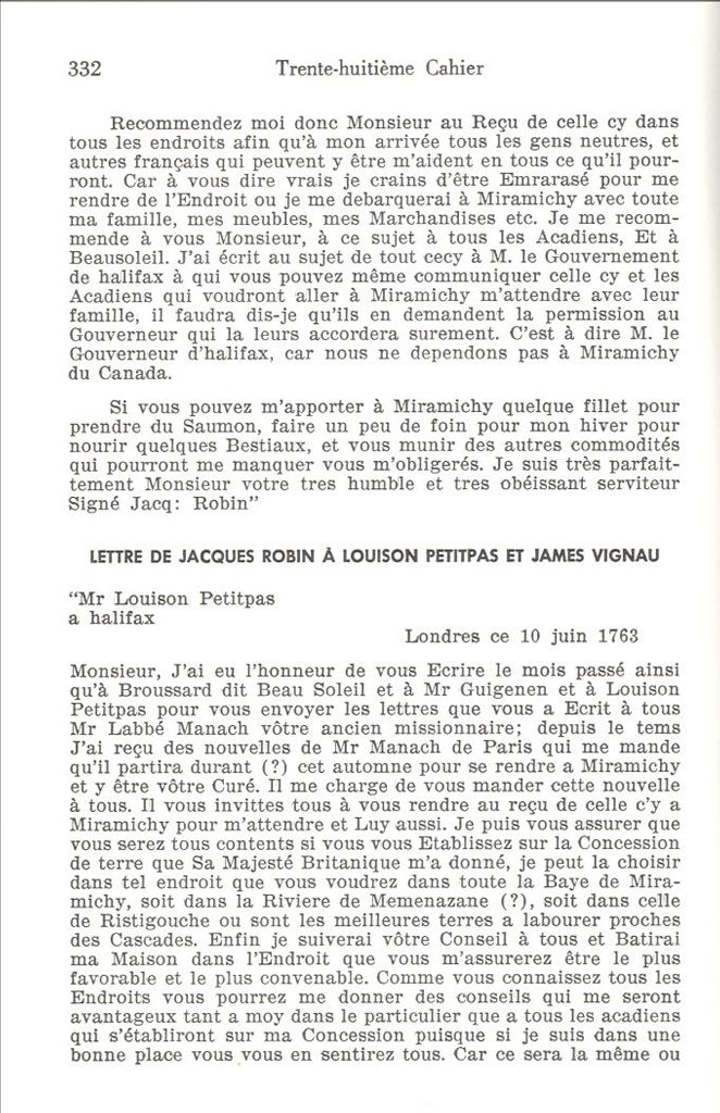 Correspondence, 1763