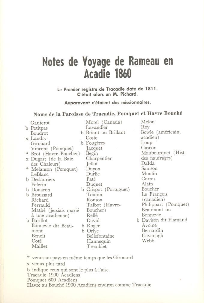 Travel notes of Rameau in Acadie, 1860