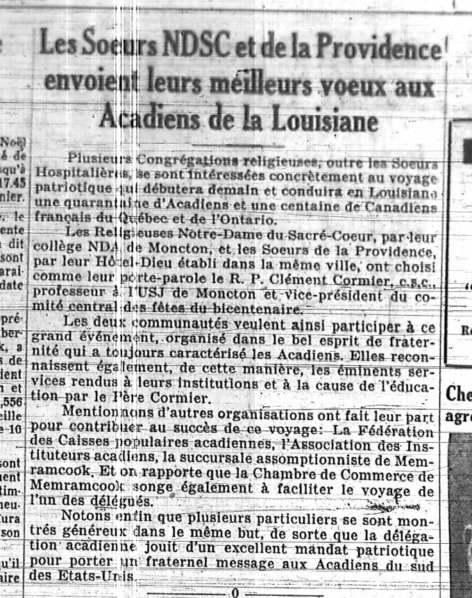 Best wishes to the Acadians of Louisiana