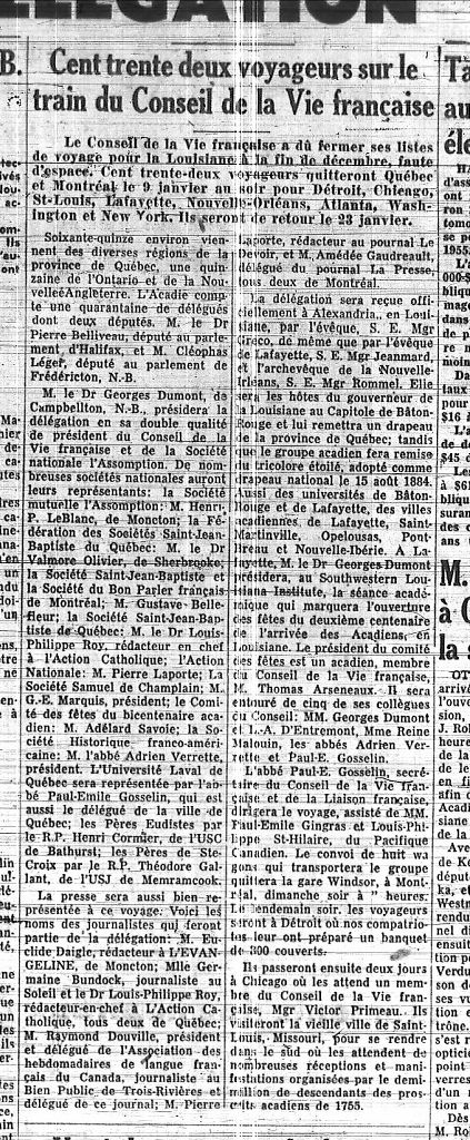 Cent trente-deux voyageurs sur le train du Conseil de la Vie française