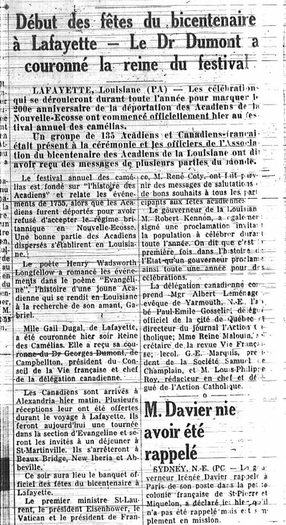 Beginning of the bicentennial festivities in Lafayette