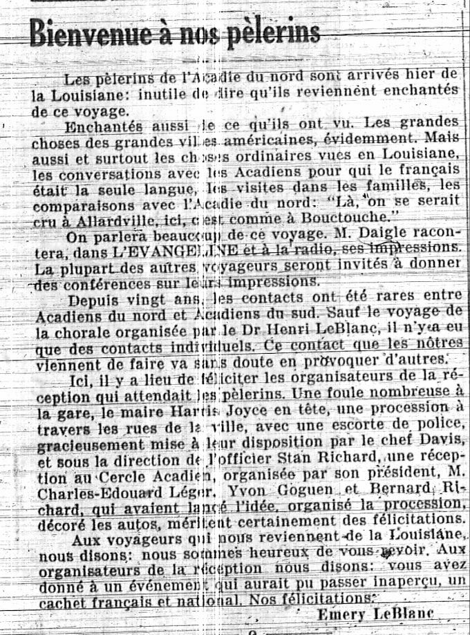 Bienvenue à nos pèlerins