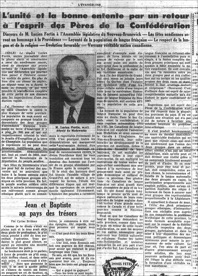 Unity and good will through the spirit of the fathers of Confederation