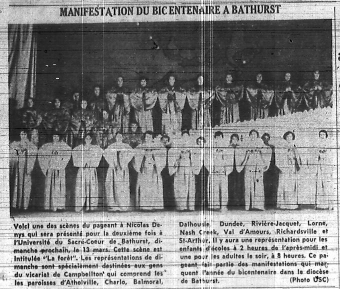 Bicentennial demonstration in Bathurst, N.B.