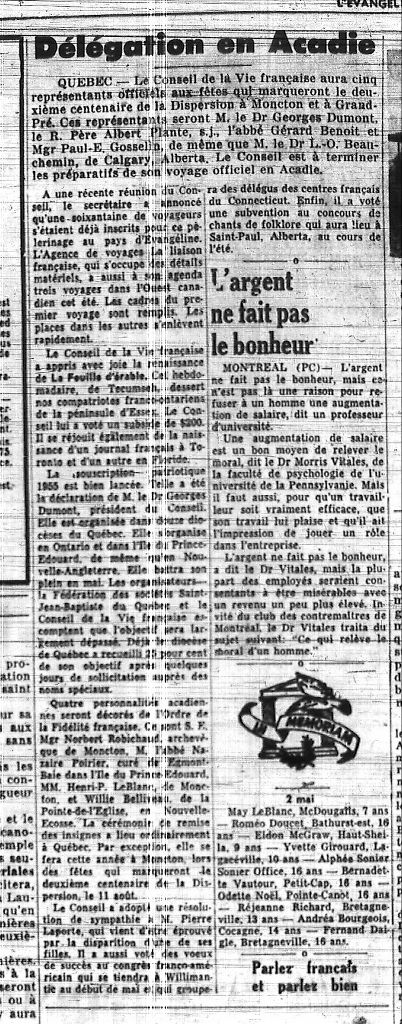 A delegation in Acadie