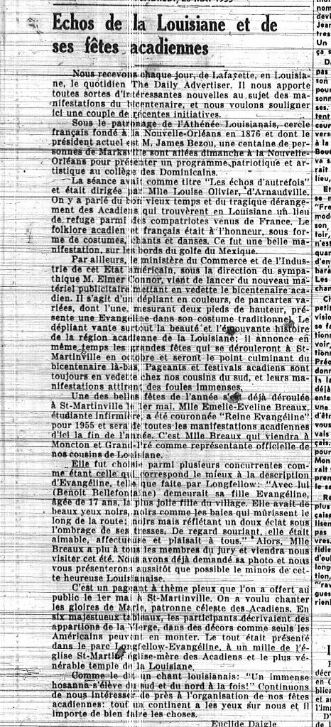 Echoes from Louisiana and its Acadian festivities