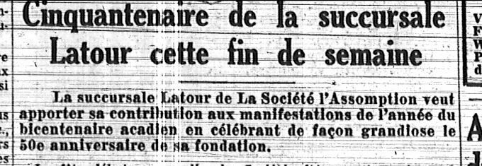 Fiftieth anniversary of the Latour branch this weekend