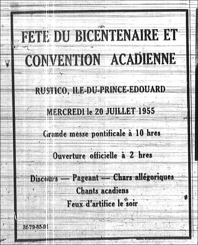 Bicentennial festivities in Rustico, P.E.I.