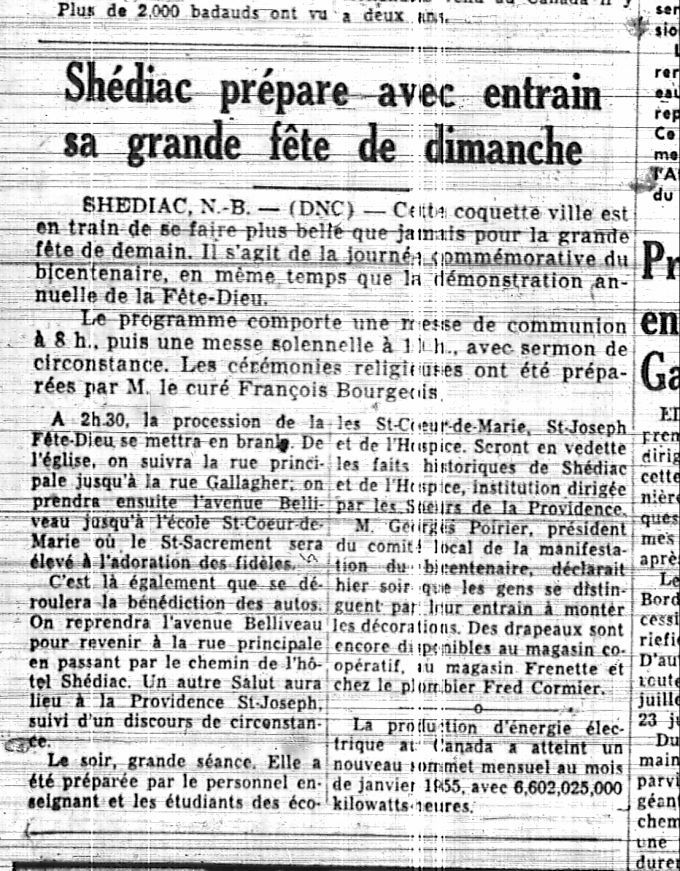 Shédiac enthusiastically prepares for its big celebration on Sunday