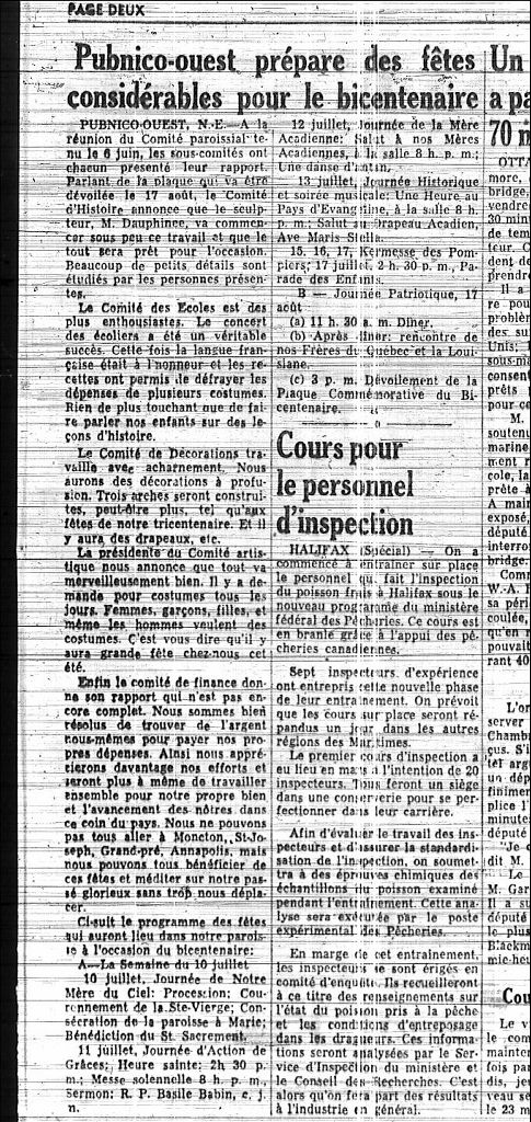 West Pubnico prepares considerable festivities for the bicentennial