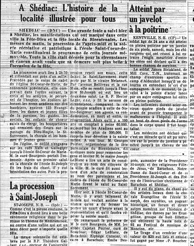 In Shédiac&nbsp;:   the history of the village illustrated for all