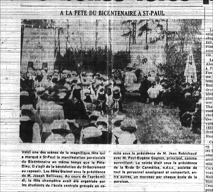 At the bicentennial festivities in Saint-Paul