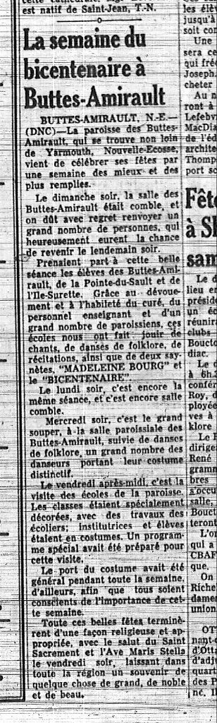 Bicentennial week in Buttes-Amirault