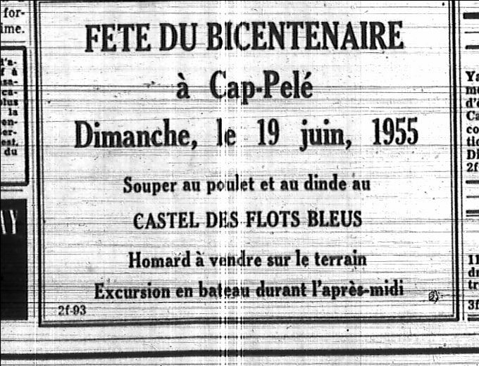 Fête du bicentenaire à Cap-Pelé