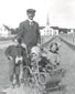Édouard Degrâce's family in front of the Saint-Polycarpe Church, Petit-Rocher, N.B.