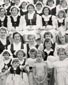 Group of girls and women in Evangeline costume, Saint-Ignace, N.B., 1955
