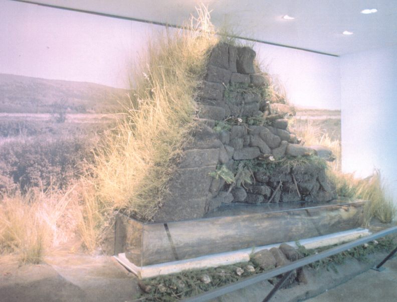Reproduction d'un aboiteau et d'une levée au Musée canadien des civilisations, à Gatineau, Québec