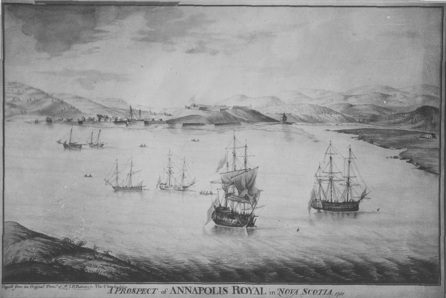 Vue d'Annapolis-Royal (Port-Royal) en 1751