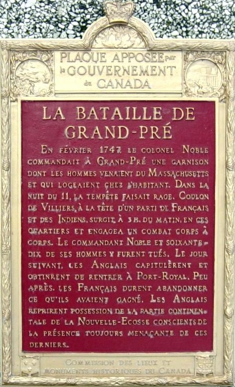 Monument de la bataille de Grand-Pré de 1747